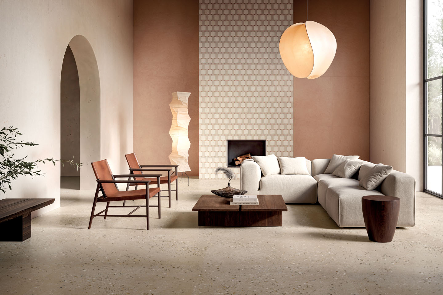 Living con camino, Tracce Corda e mosaico Intreccio